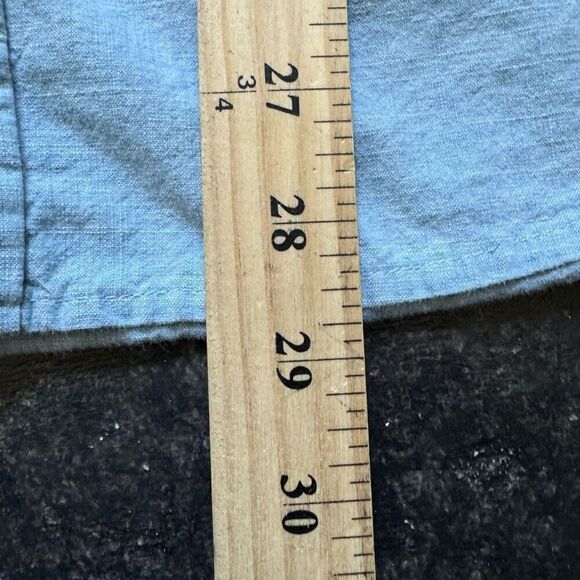 Hurley Blue Long Sleeve Button Up Shirt Size XL 100% Cotton Collared Shirt - Picture 11 of 13